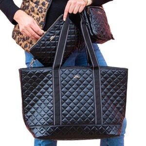 Scout Joyride Black Lightweight Quilted Packable Shoulder Tote Bag Zip Closure‎